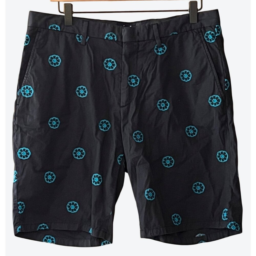 Vilebrequin Collection Men's Size 50 Navy Turquoise Geometric Shorts 32" x 8"